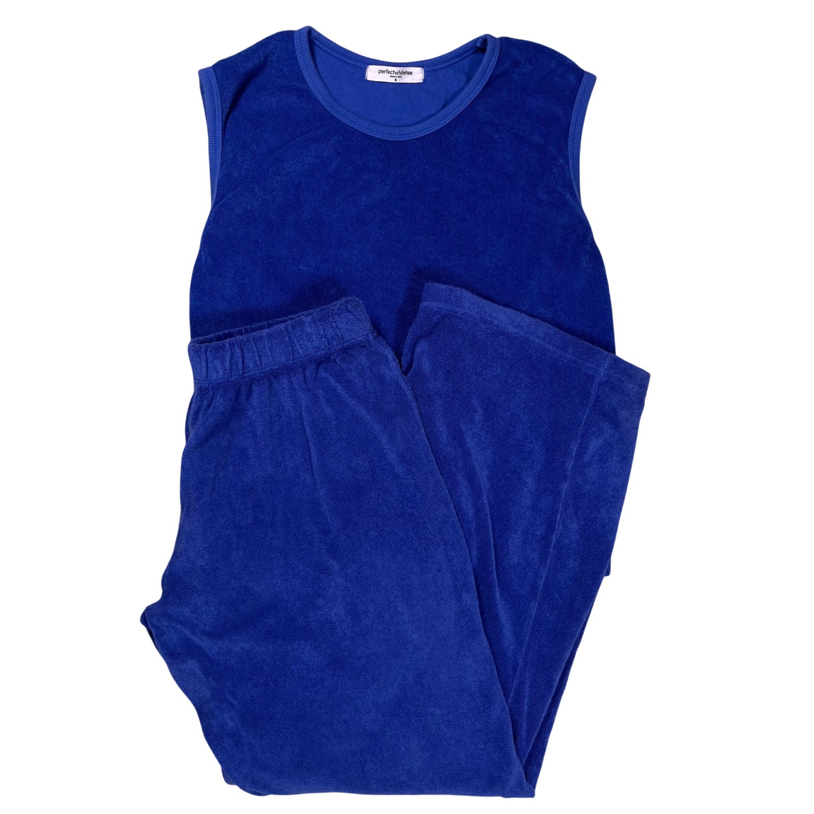 Perfectwhitetee Lounge Set Women S Royal Blue Terry Cloth Ellie Top Katie Pants